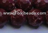 CDE2532 15.5 inches 22mm faceted round dyed sea sediment jasper beads