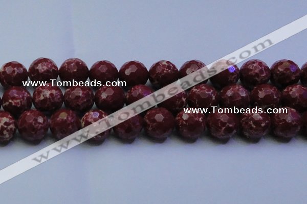 CDE2533 15.5 inches 24mm faceted round dyed sea sediment jasper beads