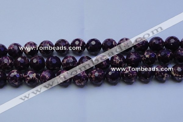 CDE2538 15.5 inches 20mm faceted round dyed sea sediment jasper beads