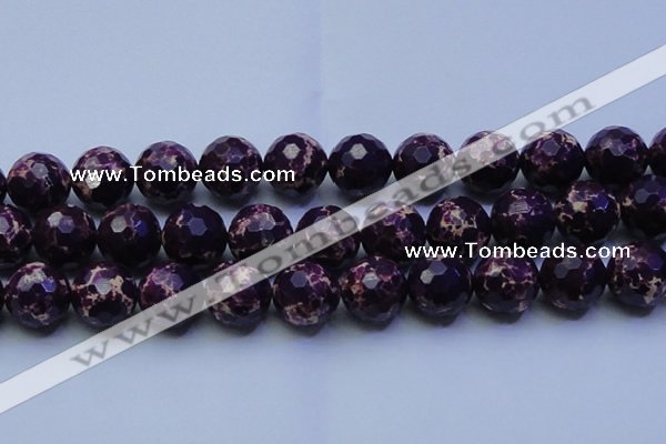 CDE2540 15.5 inches 24mm faceted round dyed sea sediment jasper beads