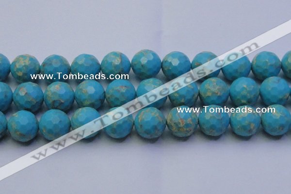 CDE2547 15.5 inches 24mm faceted round dyed sea sediment jasper beads