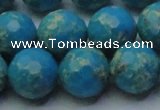 CDE2550 15.5 inches 16mm faceted round dyed sea sediment jasper beads