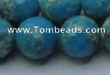 CDE2553 15.5 inches 22mm faceted round dyed sea sediment jasper beads