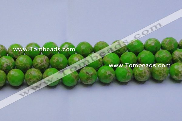 CDE2560 15.5 inches 22mm faceted round dyed sea sediment jasper beads