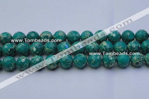 CDE2567 15.5 inches 20mm faceted round dyed sea sediment jasper beads