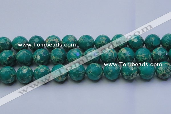 CDE2568 15.5 inches 22mm faceted round dyed sea sediment jasper beads