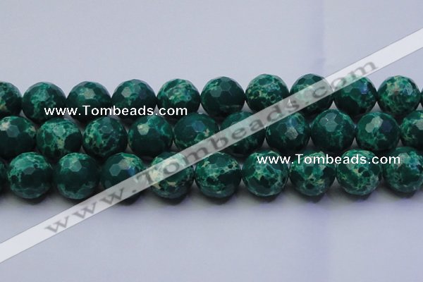 CDE2575 15.5 inches 22mm faceted round dyed sea sediment jasper beads