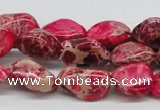 CDE26 15.5 inches 10*20mm nuggets dyed sea sediment jasper beads