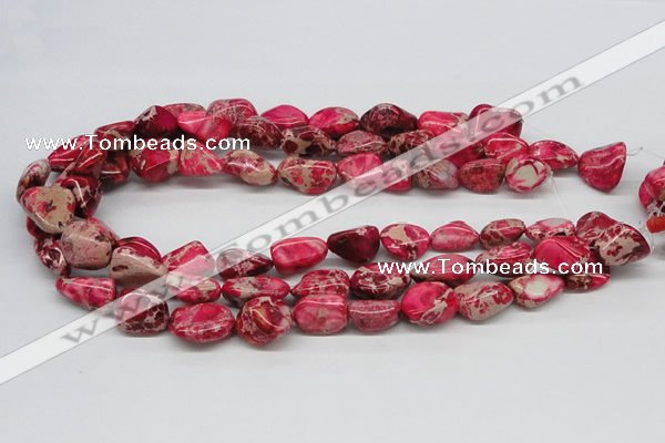 CDE26 15.5 inches 10*20mm nuggets dyed sea sediment jasper beads