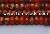 CDE2600 15.5 inches 5*8mm rondelle dyed sea sediment jasper beads