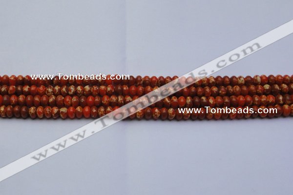 CDE2600 15.5 inches 5*8mm rondelle dyed sea sediment jasper beads