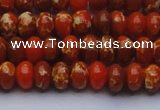 CDE2602 15.5 inches 8*12mm rondelle dyed sea sediment jasper beads