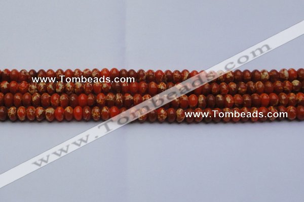 CDE2602 15.5 inches 8*12mm rondelle dyed sea sediment jasper beads