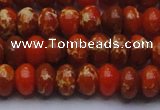 CDE2604 15.5 inches 12*16mm rondelle dyed sea sediment jasper beads