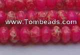 CDE2611 15.5 inches 10*14mm rondelle dyed sea sediment jasper beads