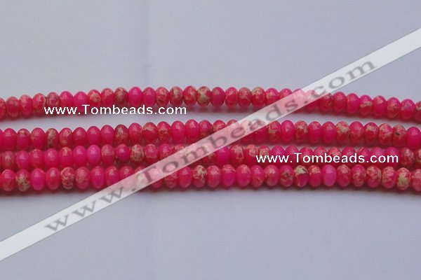 CDE2611 15.5 inches 10*14mm rondelle dyed sea sediment jasper beads