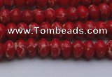 CDE2616 15.5 inches 5*8mm rondelle dyed sea sediment jasper beads