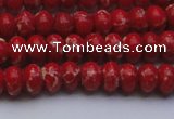 CDE2617 15.5 inches 7*10mm rondelle dyed sea sediment jasper beads