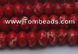 CDE2619 15.5 inches 10*14mm rondelle dyed sea sediment jasper beads