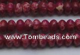 CDE2624 15.5 inches 5*8mm rondelle dyed sea sediment jasper beads