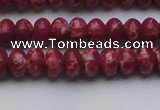 CDE2625 15.5 inches 7*10mm rondelle dyed sea sediment jasper beads