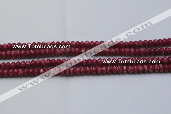 CDE2625 15.5 inches 7*10mm rondelle dyed sea sediment jasper beads