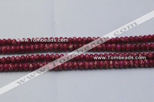 CDE2626 15.5 inches 8*12mm rondelle dyed sea sediment jasper beads