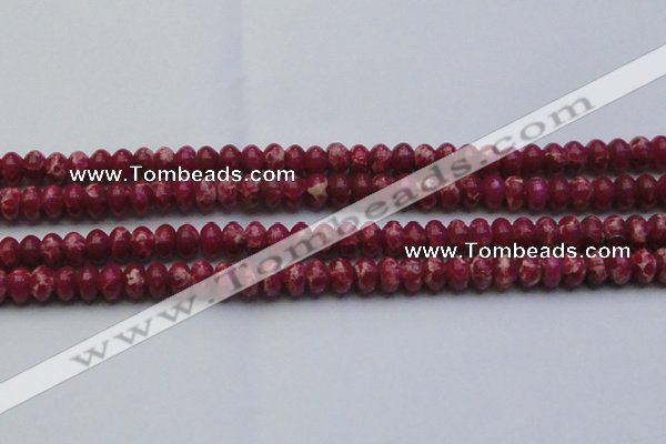 CDE2627 15.5 inches 10*14mm rondelle dyed sea sediment jasper beads