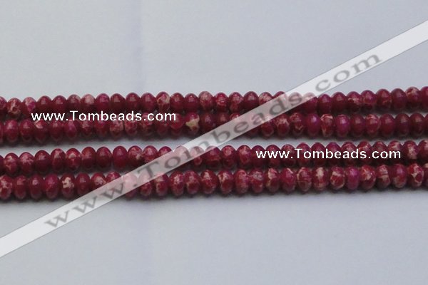 CDE2628 15.5 inches 12*16mm rondelle dyed sea sediment jasper beads