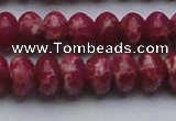 CDE2629 15.5 inches 13*18mm rondelle dyed sea sediment jasper beads