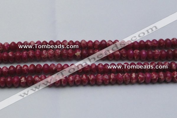 CDE2629 15.5 inches 13*18mm rondelle dyed sea sediment jasper beads