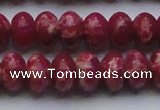 CDE2630 15.5 inches 15*20mm rondelle dyed sea sediment jasper beads