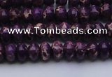 CDE2632 15.5 inches 5*8mm rondelle dyed sea sediment jasper beads