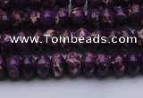 CDE2632 15.5 inches 5*8mm rondelle dyed sea sediment jasper beads