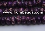 CDE2633 15.5 inches 7*10mm rondelle dyed sea sediment jasper beads