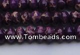 CDE2634 15.5 inches 8*12mm rondelle dyed sea sediment jasper beads