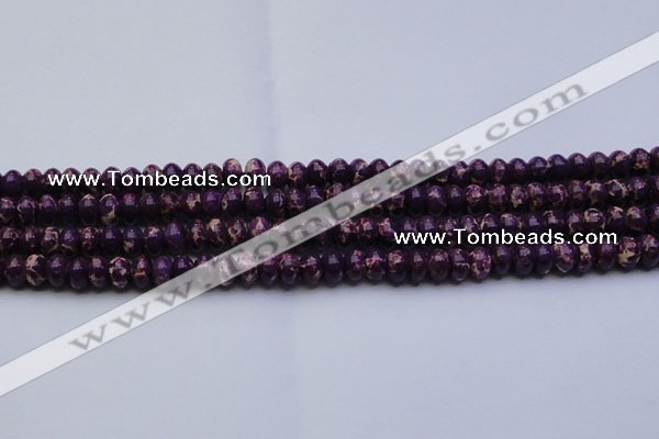 CDE2634 15.5 inches 8*12mm rondelle dyed sea sediment jasper beads