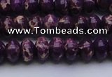 CDE2635 15.5 inches 10*14mm rondelle dyed sea sediment jasper beads