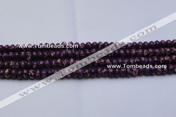 CDE2635 15.5 inches 10*14mm rondelle dyed sea sediment jasper beads