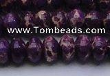 CDE2637 15.5 inches 13*18mm rondelle dyed sea sediment jasper beads