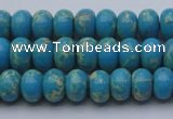 CDE2649 15.5 inches 7*10mm rondelle dyed sea sediment jasper beads