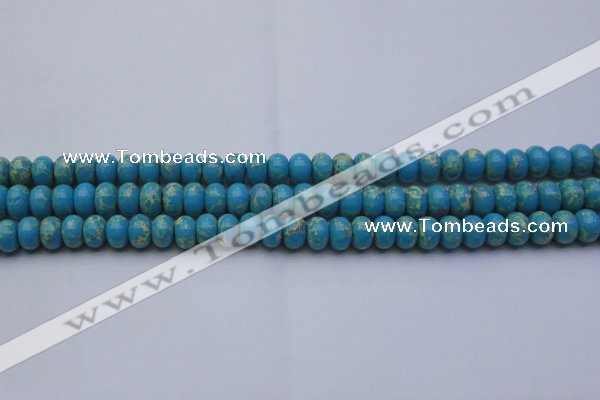 CDE2650 15.5 inches 8*12mm rondelle dyed sea sediment jasper beads