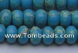 CDE2651 15.5 inches 10*14mm rondelle dyed sea sediment jasper beads