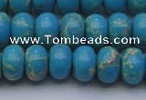 CDE2652 15.5 inches 12*16mm rondelle dyed sea sediment jasper beads