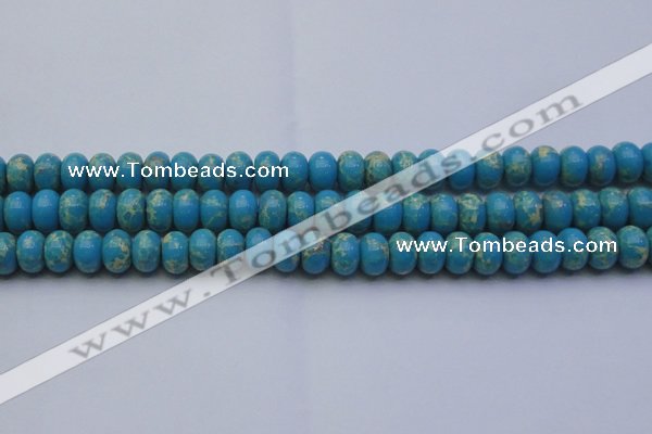 CDE2652 15.5 inches 12*16mm rondelle dyed sea sediment jasper beads