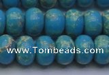 CDE2653 15.5 inches 13*18mm rondelle dyed sea sediment jasper beads