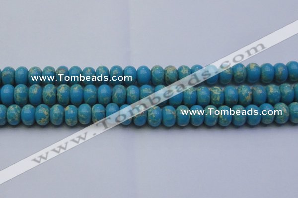 CDE2653 15.5 inches 13*18mm rondelle dyed sea sediment jasper beads