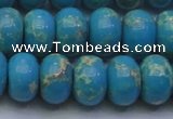 CDE2655 15.5 inches 15*20mm rondelle dyed sea sediment jasper beads