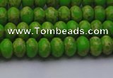 CDE2656 15.5 inches 5*8mm rondelle dyed sea sediment jasper beads