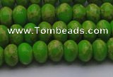 CDE2658 15.5 inches 8*12mm rondelle dyed sea sediment jasper beads